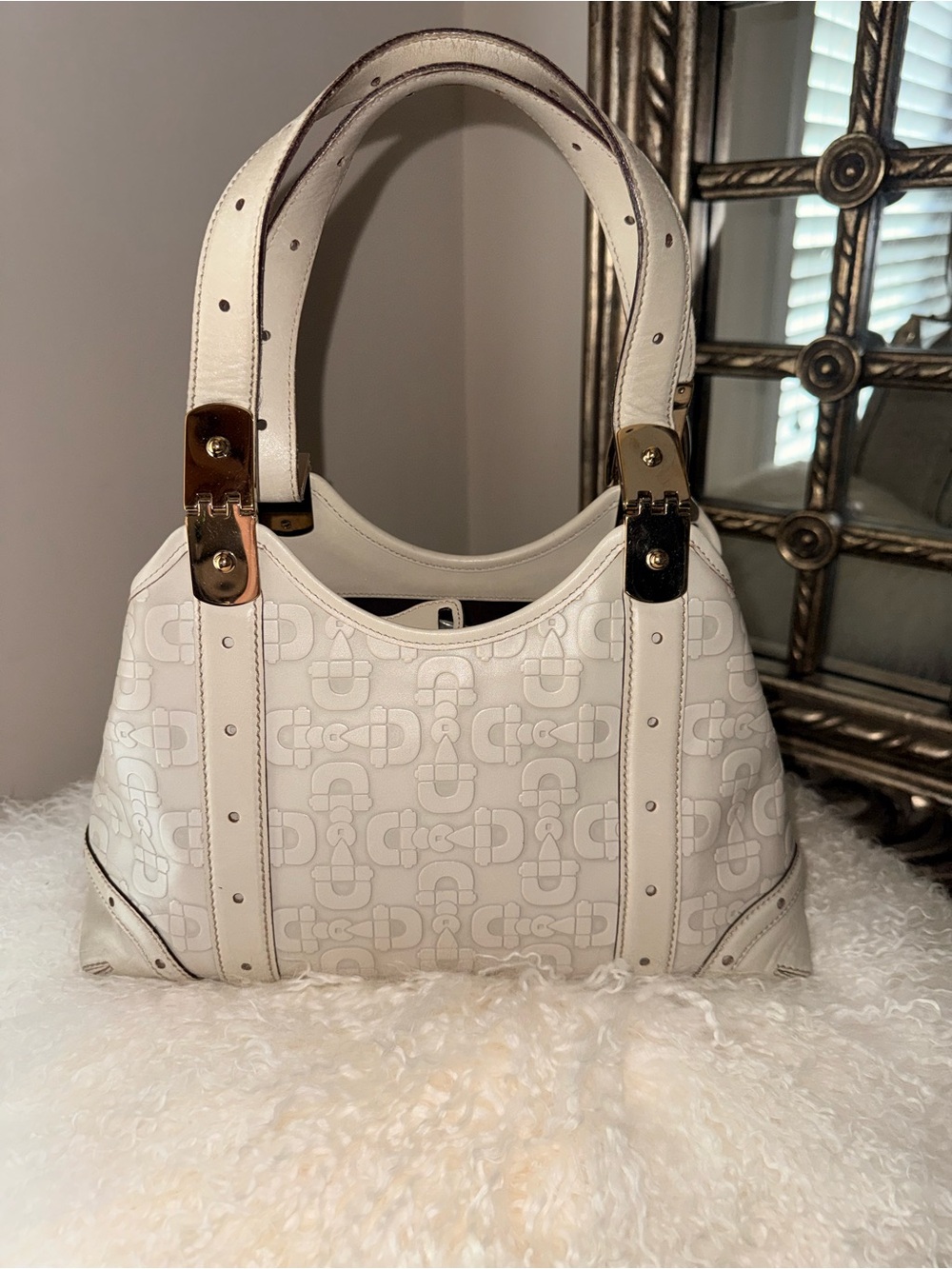 ✨ VINTAGE Gucci Horsebit Embossed Leather Tote - Excellent Condition AUTHENTIC
